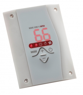 Samostatný panel k regulaci, řídící jednotce wave.com4 INFRA - bílý corian